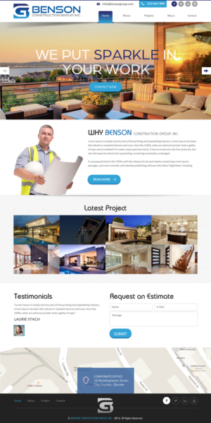 Diseño Web por rightway para Benson Construction Group, Inc. | Diseño: #12092387
