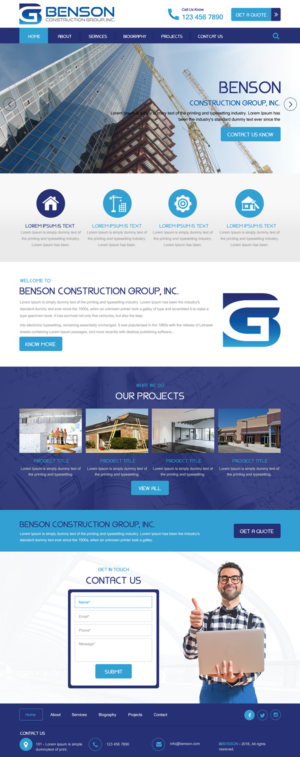 Diseño Web por rightway para Benson Construction Group, Inc. | Diseño: #12092395