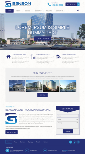Diseño Web por rightway para Benson Construction Group, Inc. | Diseño: #12092416