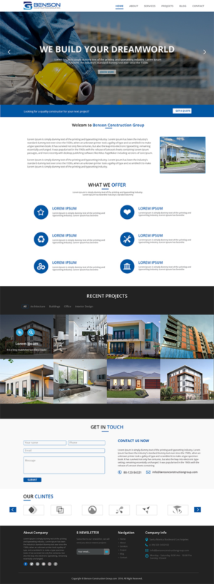 Diseño Web por EWS Webs para Benson Construction Group, Inc. | Diseño #12142893