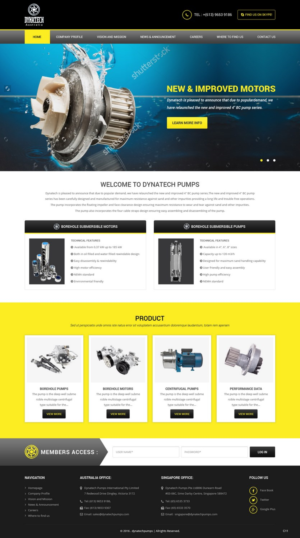 Web Design by pb for Dynatech Pumps | Design: #12088492