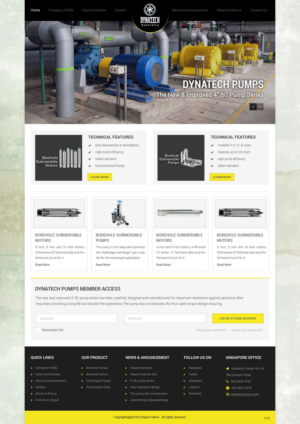 Web Design by pb for Dynatech Pumps | Design: #12088495