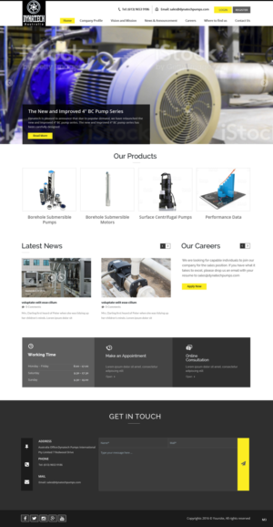 Web Design by pb for Dynatech Pumps | Design: #12089890