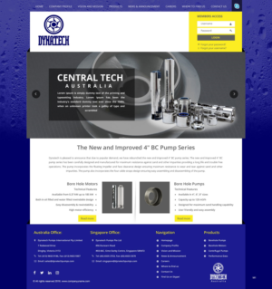 Web Design by pb for Dynatech Pumps | Design: #12118502