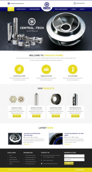 Web Design by pb for Dynatech Pumps | Design: #12142144