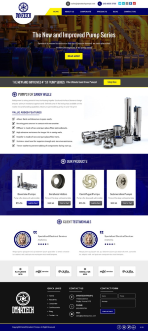 Web Design by pb for Dynatech Pumps | Design: #12142145