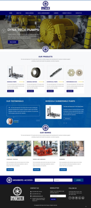 Web Design by pb for Dynatech Pumps | Design: #12142146
