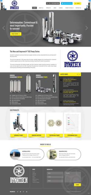 Web Design by pb for Dynatech Pumps | Design: #12152826
