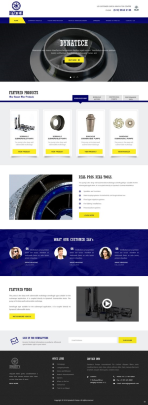 Web Design by pb for Dynatech Pumps | Design: #12152827