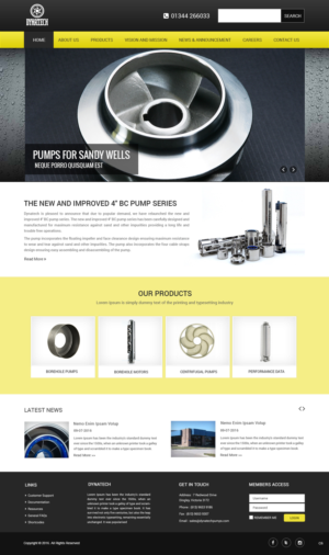Web Design by pb for Dynatech Pumps | Design: #12152829