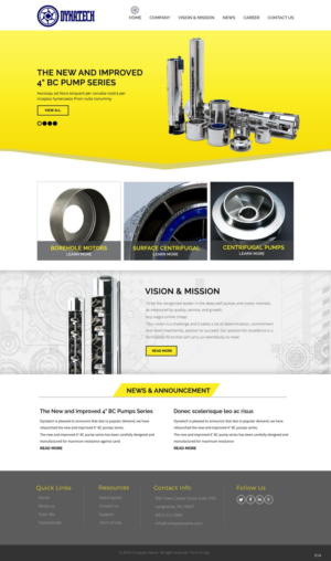 Web Design by pb for Dynatech Pumps | Design: #12152830