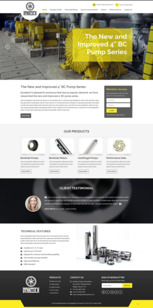 Web Design by pb for Dynatech Pumps | Design: #12152842