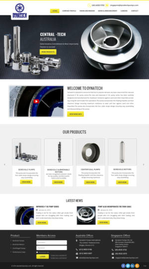 Web Design by pb for Dynatech Pumps | Design: #12154526
