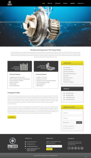 Web Design by pb for Dynatech Pumps | Design: #12166656