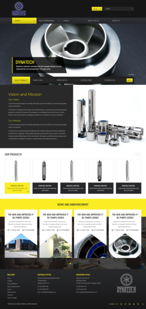 Web Design by pb for Dynatech Pumps | Design: #12413460