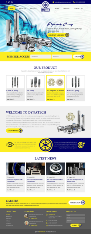 Web Design by rightway for Dynatech Pumps | Design: #12120790