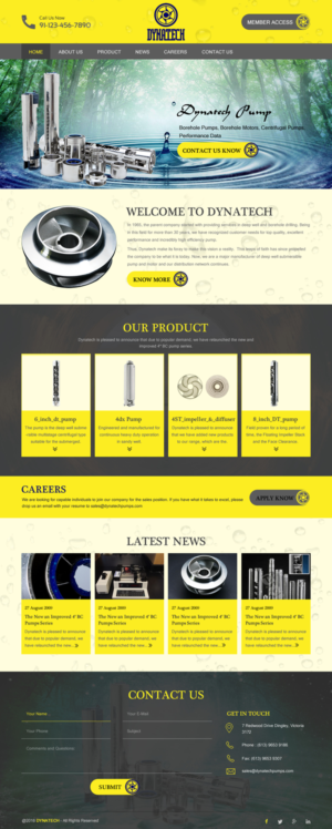 Web Design by rightway for Dynatech Pumps | Design: #12120794