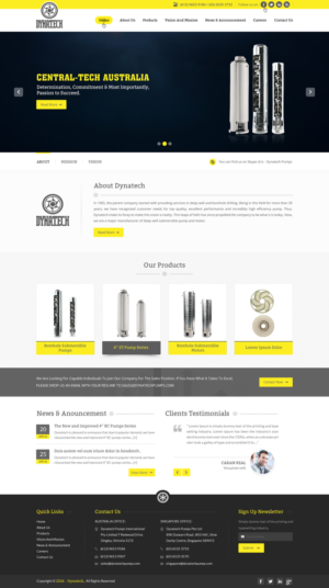 Web Design by pnfnetworkz for Dynatech Pumps | Design: #12164972