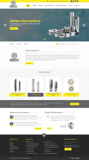 Web Design by pnfnetworkz for Dynatech Pumps | Design: #12164973