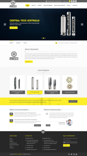 Web Design by pnfnetworkz for Dynatech Pumps | Design: #12164975