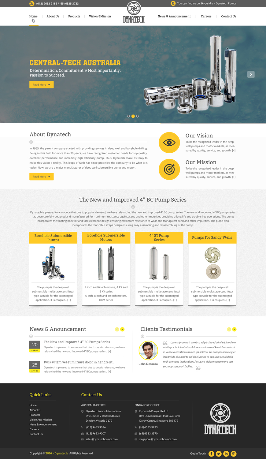 Web-Design von pnfnetworkz für Dynatech Pumps | Design #12176578