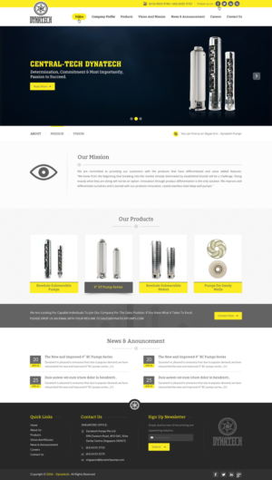 Web Design by pnfnetworkz for Dynatech Pumps | Design: #12476546