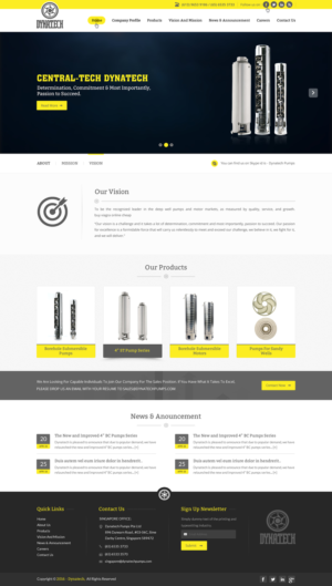 Web Design by pnfnetworkz for Dynatech Pumps | Design: #12476547