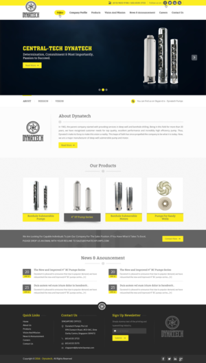Web Design by pnfnetworkz for Dynatech Pumps | Design: #12476548