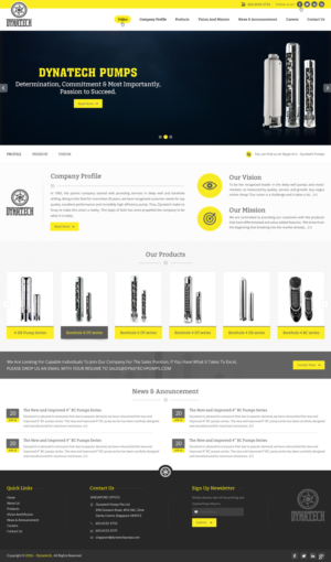 Web Design by pnfnetworkz for Dynatech Pumps | Design: #12500734
