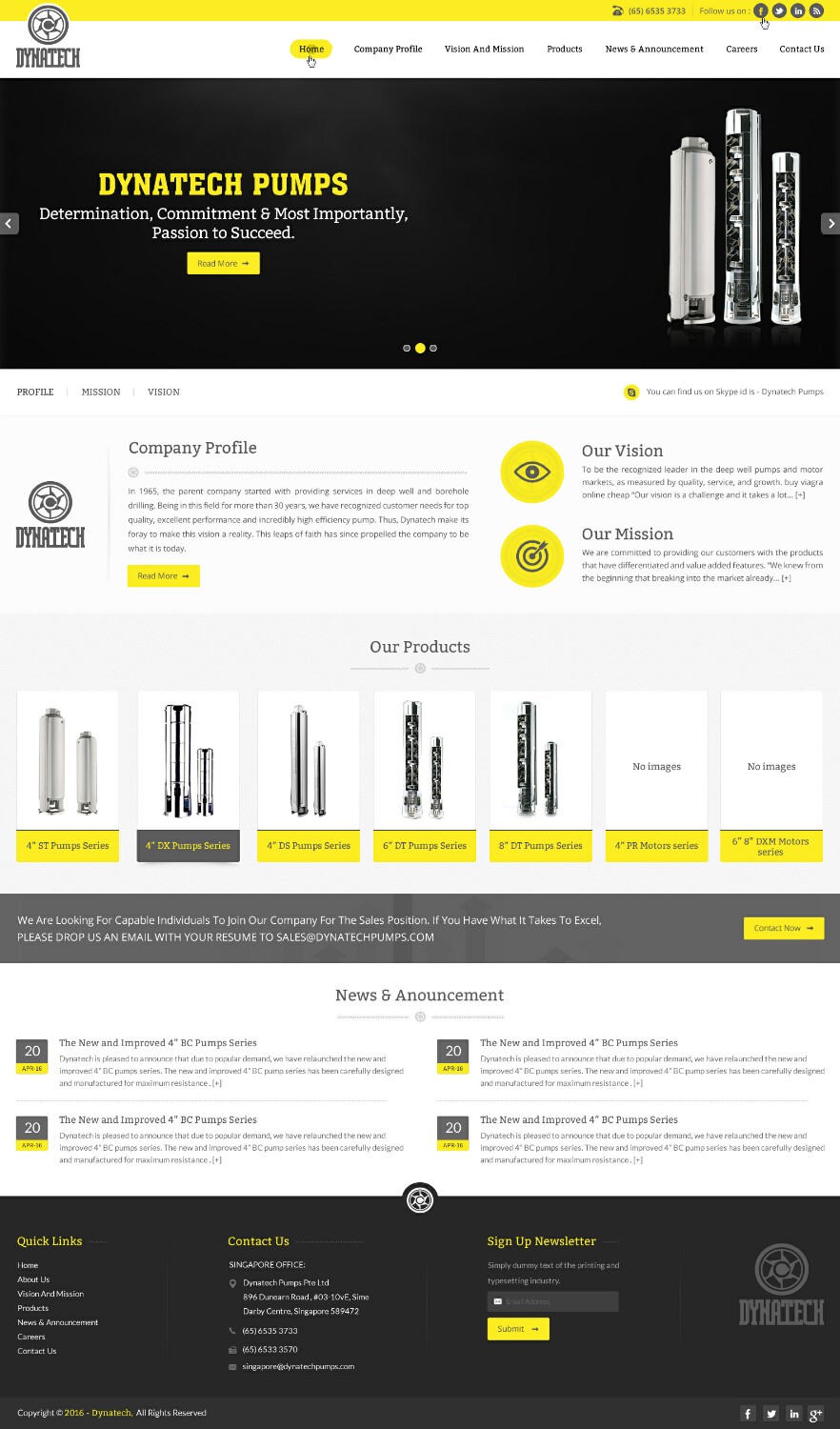 Web-Design von pnfnetworkz für Dynatech Pumps | Design #12701074