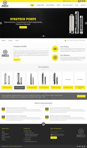 Web Design by pnfnetworkz for Dynatech Pumps | Design: #12701074