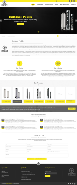 Web Design by pnfnetworkz for Dynatech Pumps | Design: #12792813