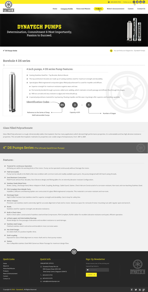 Web Design by pnfnetworkz for Dynatech Pumps | Design #12825039