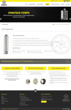 Web Design by pnfnetworkz for Dynatech Pumps | Design: #12825085