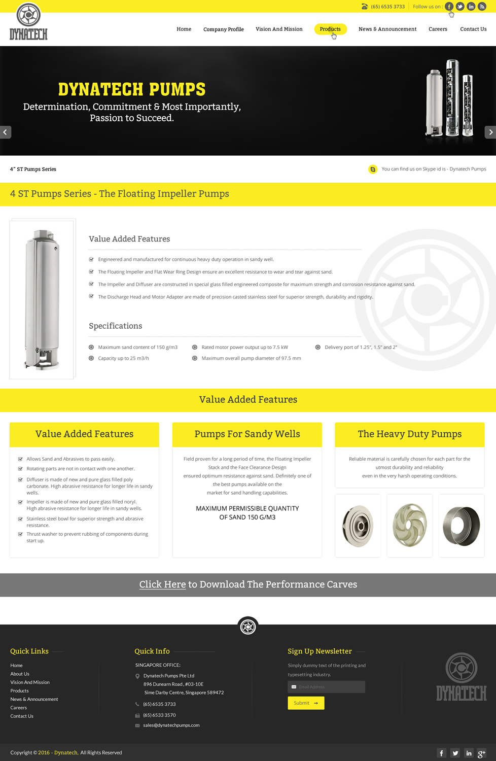 Web Design by pnfnetworkz for Dynatech Pumps | Design #12851934
