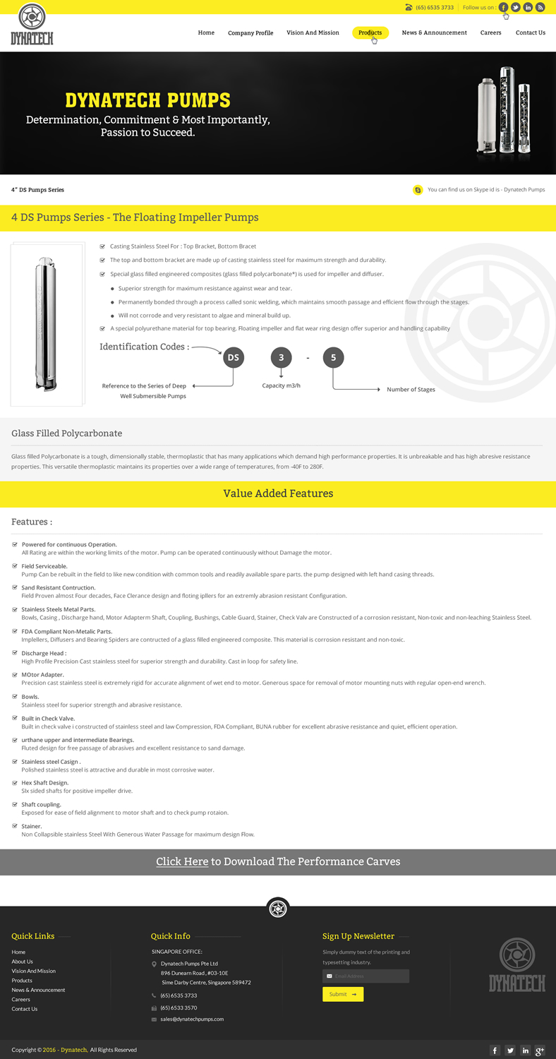 Web Design by pnfnetworkz for Dynatech Pumps | Design #12864588