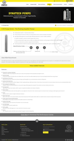 Web Design by pnfnetworkz for Dynatech Pumps | Design: #12864588