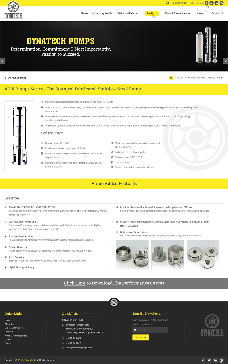 Web Design by pnfnetworkz for Dynatech Pumps | Design #12864590