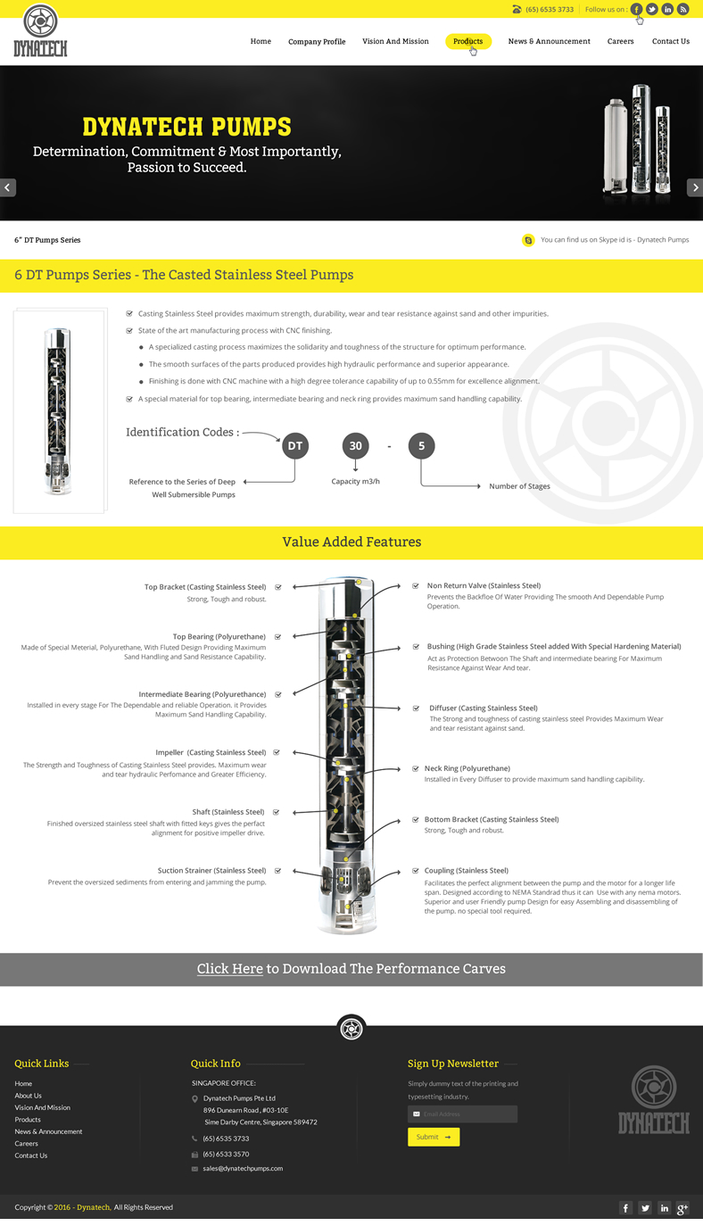 Web Design by pnfnetworkz for Dynatech Pumps | Design #12864592