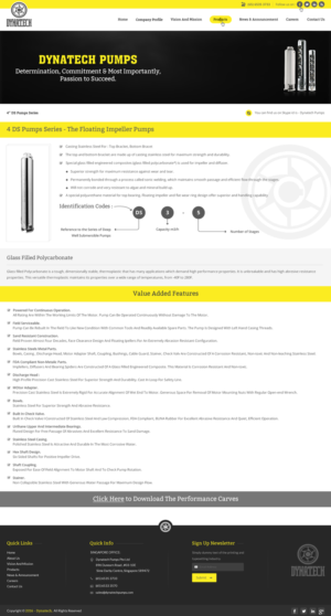 Web Design by pnfnetworkz for Dynatech Pumps | Design: #12876259
