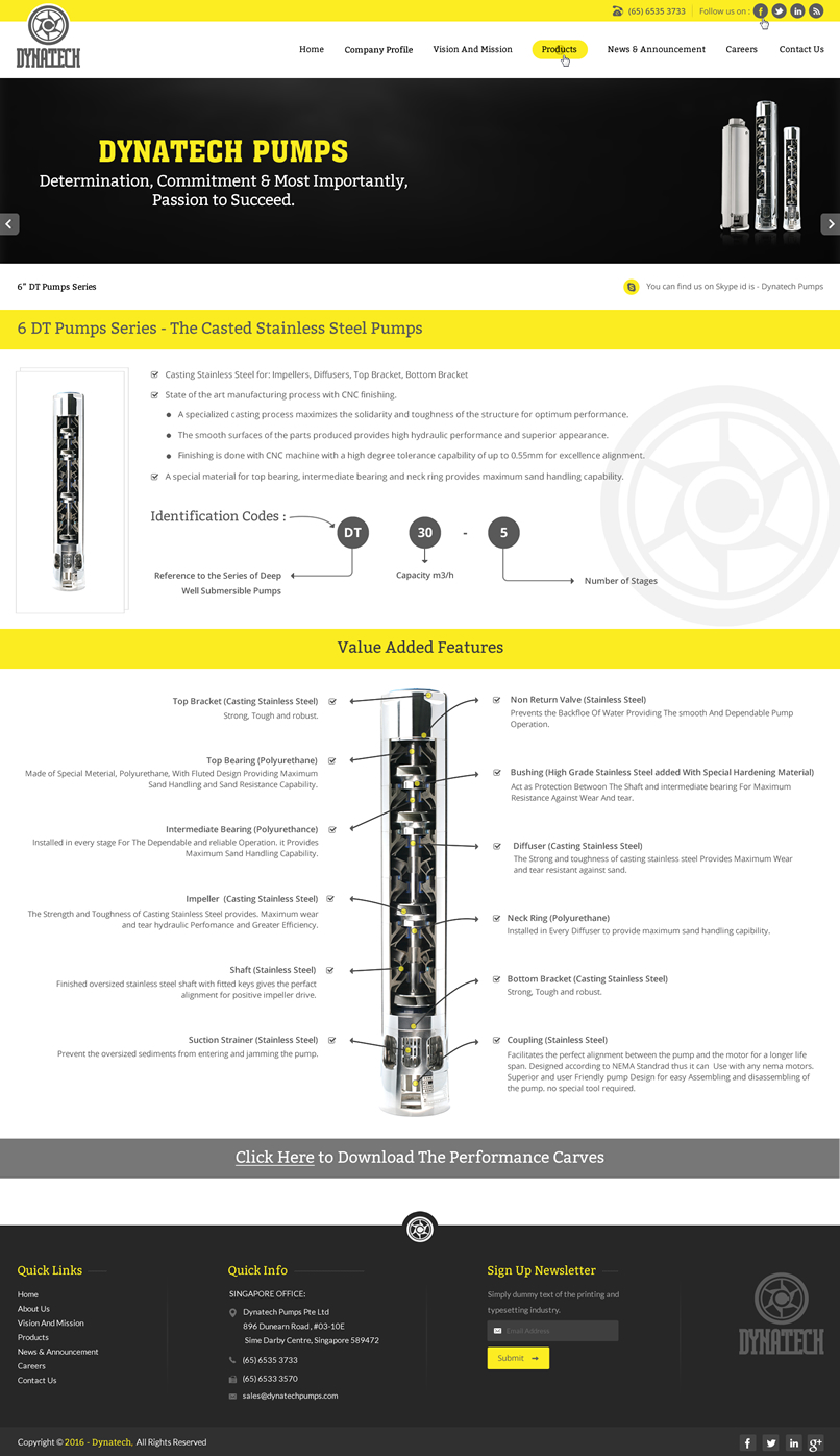 Web Design by pnfnetworkz for Dynatech Pumps | Design #12876260