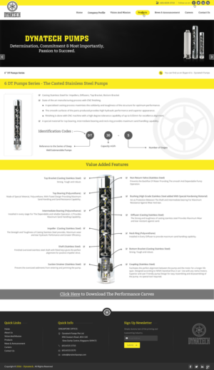 Web Design by pnfnetworkz for Dynatech Pumps | Design: #12876260