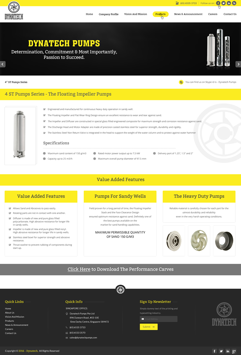 Web Design by pnfnetworkz for Dynatech Pumps | Design #12876261