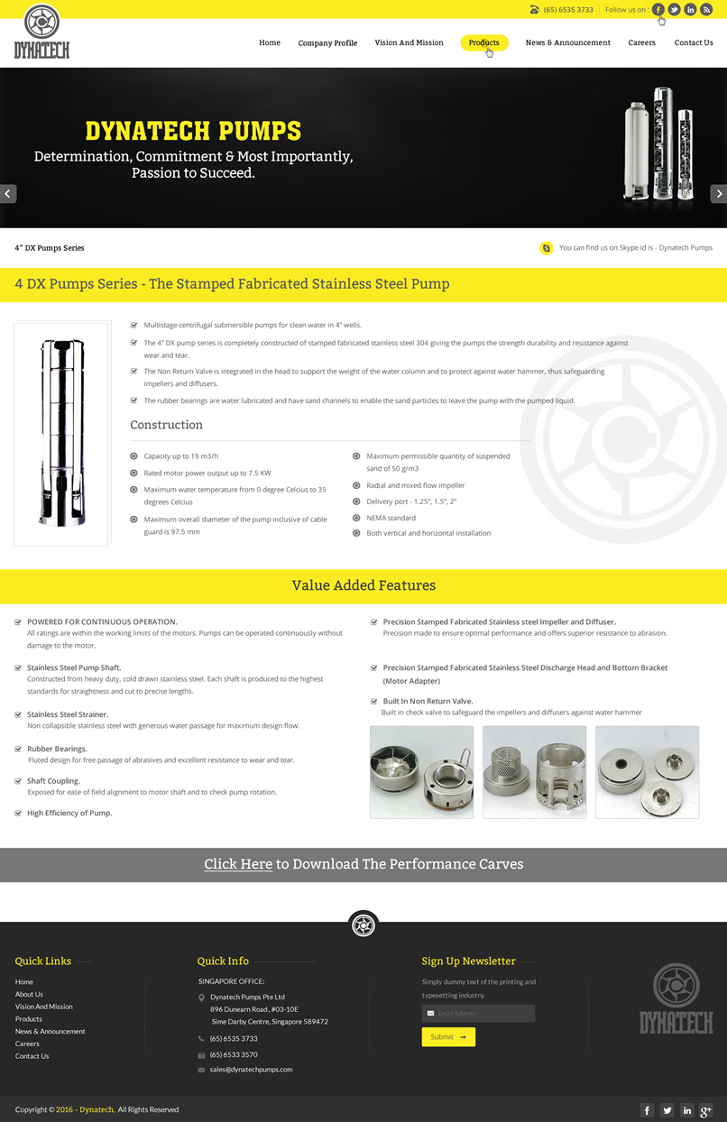 Web Design by pnfnetworkz for Dynatech Pumps | Design #12876262