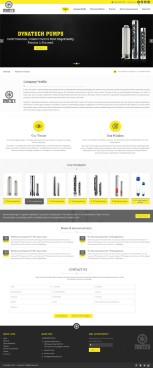 Web Design by pnfnetworkz for Dynatech Pumps | Design: #12886761