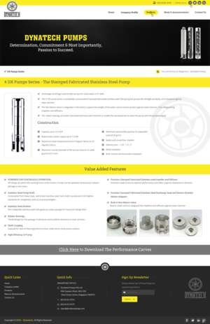 Web Design by pnfnetworkz for Dynatech Pumps | Design: #12904819