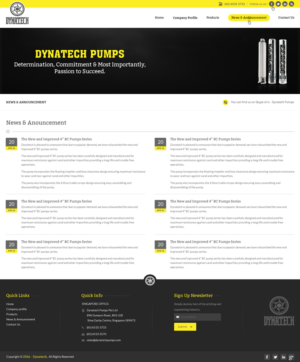 Web Design by pnfnetworkz for Dynatech Pumps | Design: #12904832