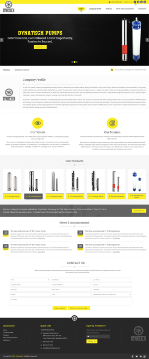 Web Design by pnfnetworkz for Dynatech Pumps | Design: #12916204