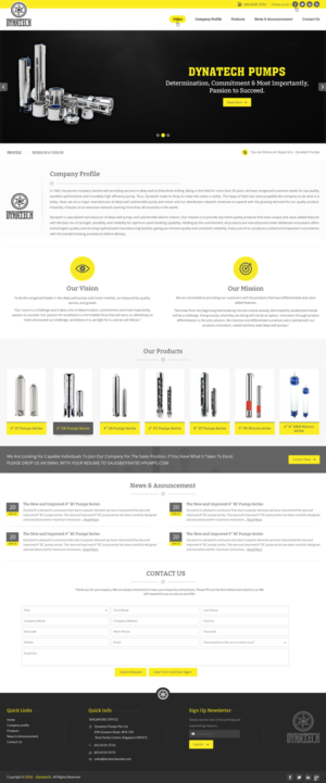 Web Design by pnfnetworkz for Dynatech Pumps | Design: #12916206