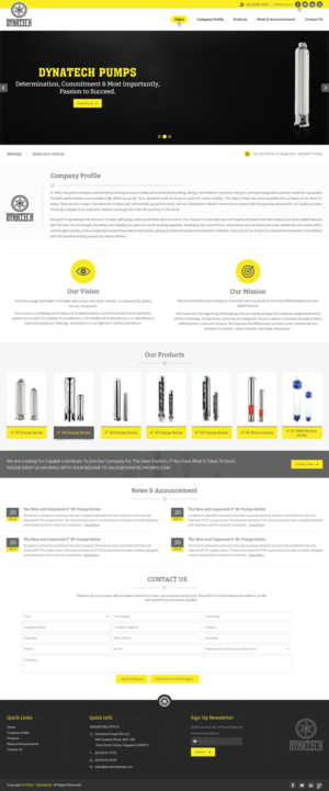 Web Design by pnfnetworkz for Dynatech Pumps | Design: #12928436